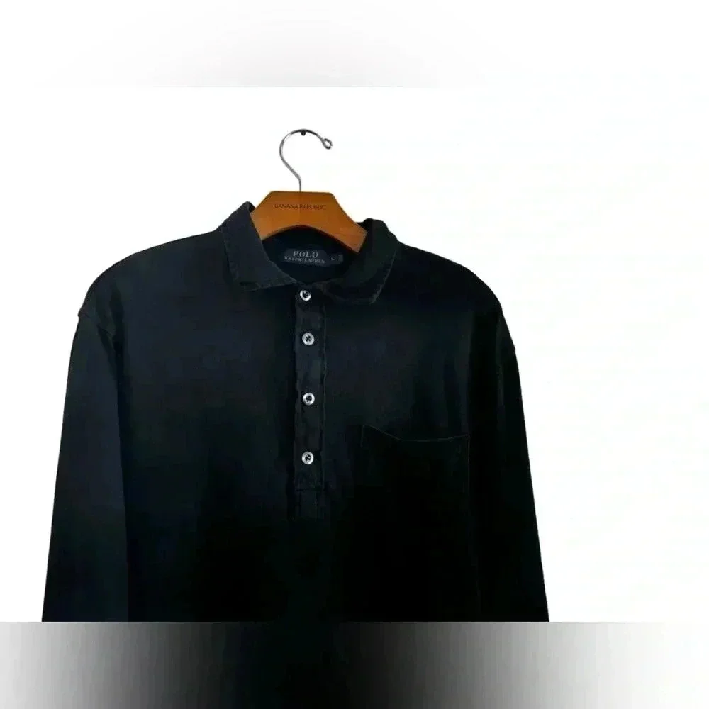 POLO Ralph Lauren Long Sleeve Shirt with Button Sleeves Mens Size L